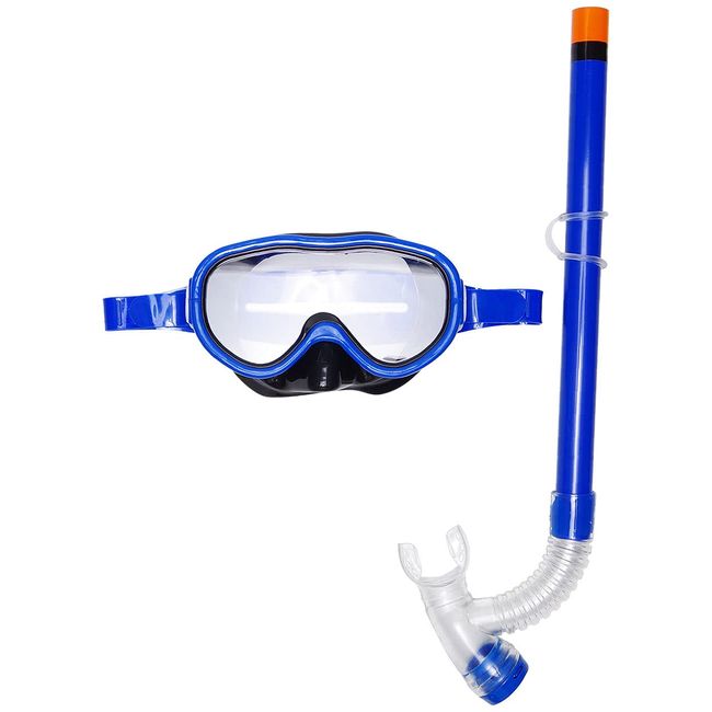 GoodsLand GD-KIDSSNKR-BL Snorkel Set for Children Kids Mask Goggles, For Elementary School Students