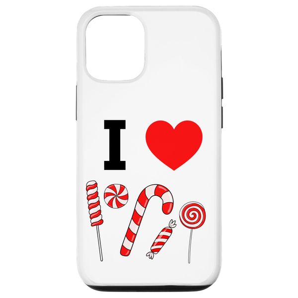 iPhone 14 Pro I Love Peppermint Candy Cane Christmas Peppermint Candy Case