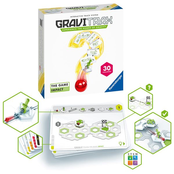 Ravensburger GraviTrax The Game - Imapct - Marble Challenge Logic Brain Games and STEM Toy for Kids Age 8 Years Up