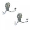 3 X 2 x Traditional Double Coat Door Hooks Chrome