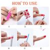 MWOOT 16 Sheets Full Wraps Nail Stickers with Nail File,French Style Self Adhesive Nail Polish Stickers, Nail Art Decals Strips Manicure Kits for Women DIY Nail Art Decoration
