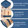 4 Pack Razor Blade Disposal Container for Safety Razor Blade, Detachable Safe Blade Bank for Used Leaf Razor, Large Capacity Razor Iron Disposal Case (Blue Hat)
