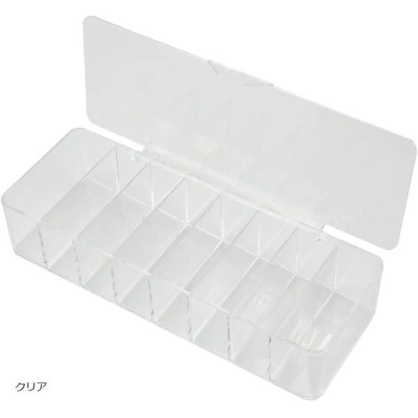 5x points on all items ★ Shopping marathon Contact lens storage case with lid, 8 rows, dividers, see-through, accessories, portable, travel, business trip (clear)