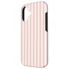 Blush Pink and Cream Minimalist Stripe Design Case for iPhone 16
