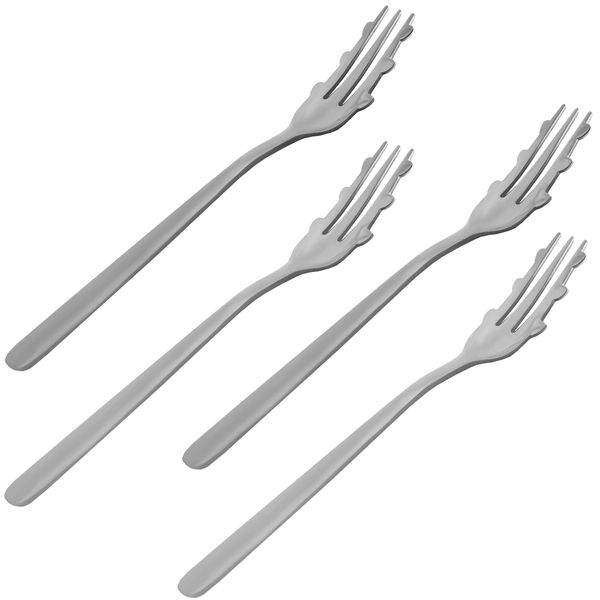 Rehabilitation Advantage For-Ghetti Spaghetti Fork (Set of 4), Silver, Small