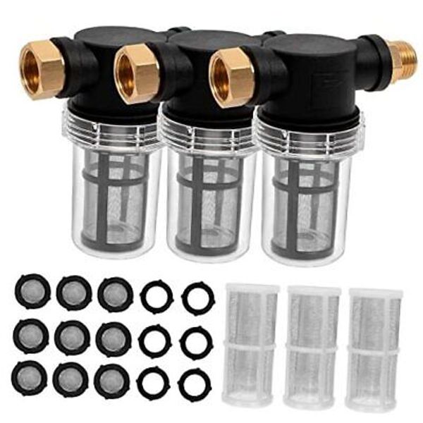 Garden Hose Filter for Pressure Washer Inlet Water, Sediment Filter 3 Sets