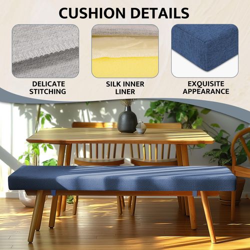 mudilun Bench Cushion31.4inch Bench Cushions for Indoor Furniture with Ties Patio Furniture Cushions for Window Piano Shoe Garden Chair Pads
