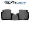 SMARTLINER Custom Floor Mats Liner Second Row Black for 2017-2025 Jeep Compass