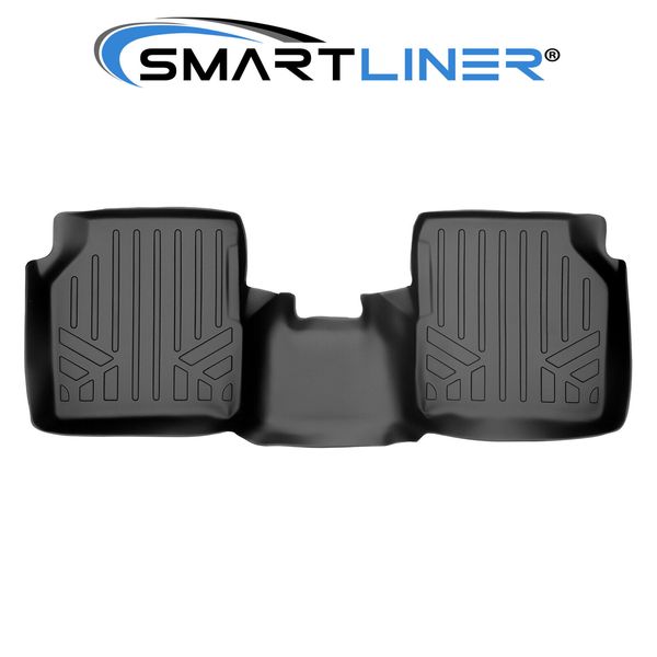 SMARTLINER Custom Floor Mats Liner Second Row Black for 2017-2025 Jeep Compass