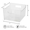 Oggi Bin Ideal for Kitchen, Pantry Storage, Fridge Organizing, Clear, 9.75" x 9"