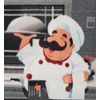 Printed Kitchen Floor Runner/Rug (nonskid)(20"x40") FAT CHEFS WITH THE DISH, SPL