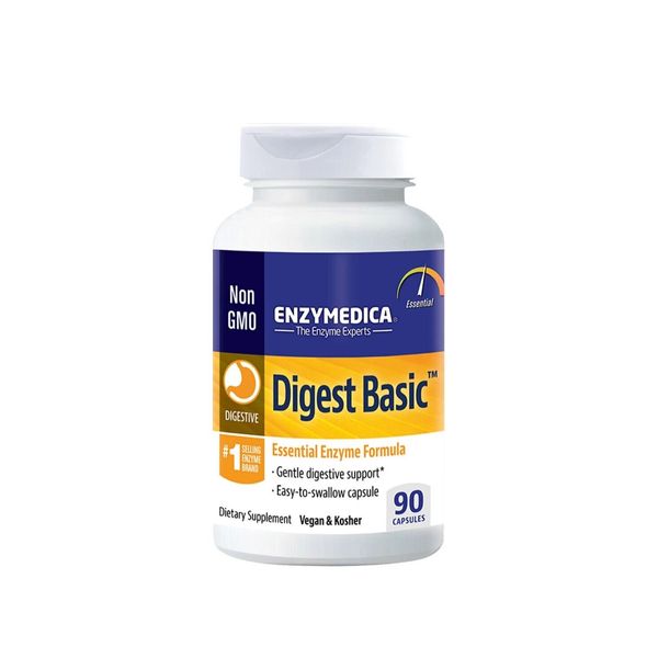 Enzymedica Digest Basic 90 Capsules, Gentle Digestive Support, Vegan, Kosher