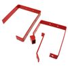 SPARES2GO Universal Lockable Wall Ladder Double & Triple Section Storage Rack Brackets (Red)