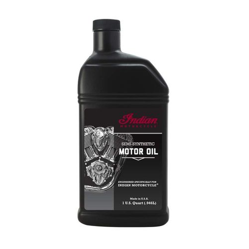 Indian Motorcycle Oil 20W-40 Semi-Synthetic for Specific Chief, Chieftain, Roadmaster, Springfield Models and More With Thunderstroke 111 & 116 Air Cooled Engines, Motor Oils, 1 Quart, Qty 1-2880012