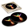 2 x Round Coasters - Exploding Nail Polish Makeup Artist Cork Backed MDF Glossy Tea Coffee Accessory #50849