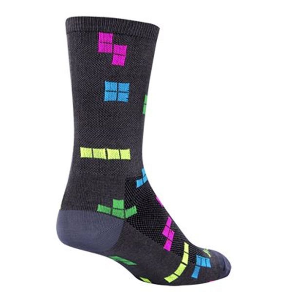 SockGuy Cubic Socks, Dark Grey, S-M