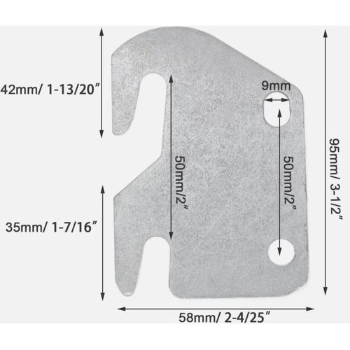 VIQAEKK Universal Wood Bed Rail Hook Plates for Frame Bracket Headboard and Footboard, Replacement Wooden Parts Rail Fitting Bracket Set of 4