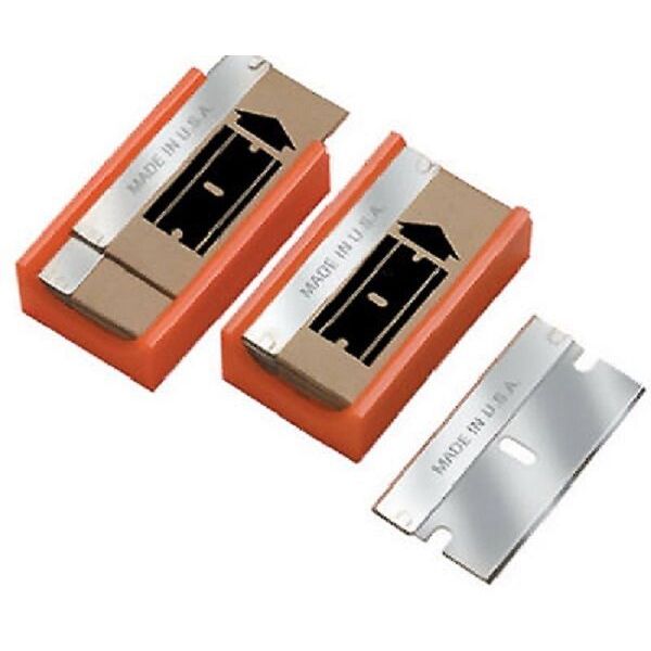 (100) Master Painter SEB10 10 Pack Single Edge Razor Blades w Plastic Dispenser