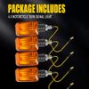 4PCS Motorcycle Led Turn Signal Indicator Blinker Amber Lights Universal Durable