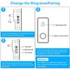 Wireless Doorbell Kit, IP55 Waterproof Wireless Doorbell Chimes Kit 1000ft range