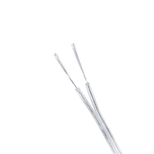 10 Meter 28AWG Electrical Wire, 2 Core Flat Transparent Wire PVC Mains Power Cable, Diameter 3MM, Thickness 1.4MM, Wear-Resistant, Oxidation Resistance for Installing Low-Power Appliances