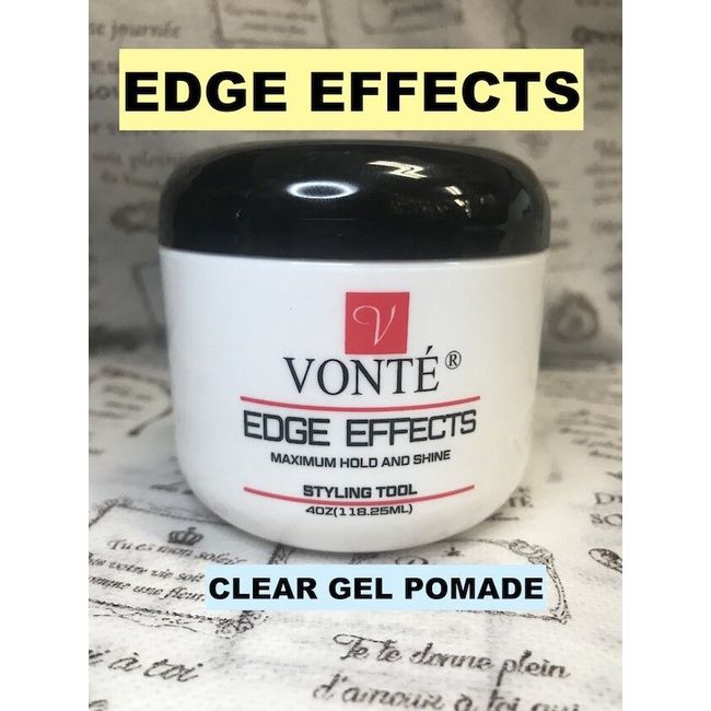 VONTE Edge  EFFECTS FOR DEFINITION HOLD SHINE 4oz 'CLEAR' GEL POMADE