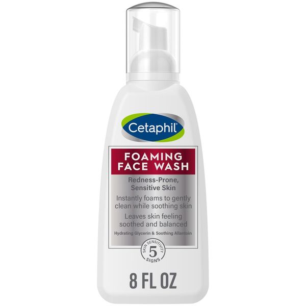 CETAPHIL Redness Relieving Foaming Face Wash for Sensitive Skin 8 Fl Oz