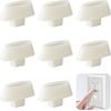 8 Pcs Dimmer Replacement Knob, White Dimmer Slide Knobs, Light Switch Button Rep