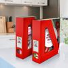 Acrimet Magazine File Holder, Durable Rack, Space-Saving Organizer (Plastic) (Solid Red Color) (2 pack)