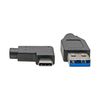 TRIPP LITE USB C to USB-A Cable Right Angle 3.1 5 Gbps Type C, 3' (U428-003-CRA)