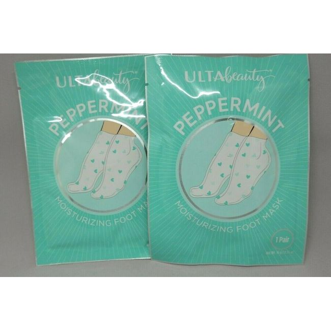 ULTA Beauty Lot of 2 Peppermint Moisturizing Foot Mask  New