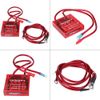 12V Fuel Saving Voltage Regulator Rectifier Digital Voltage Stabilization Kit Ground Cable Truck Mounting Hardware Kit Universal (Red)