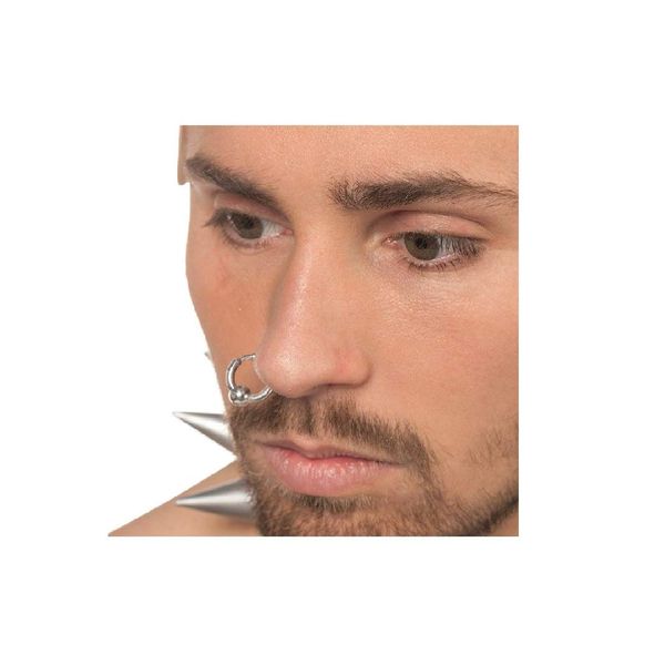 W33199 Women's and Men's Piercing Rings Silver-Coloured Set of 8