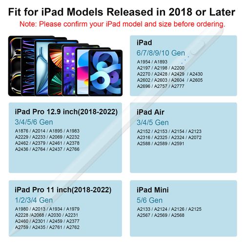 aMZCaSE Stylus Pen for iPad 11th&10th Generation,2X Fast Charge,Storage Case,Pressure Sensitivity&Palm Rejection Pen,for iPad A16 10/9/8/7/6th Gen,Pro 11"/12.9"/M4,Air 3/4/5/M2,Air 11''/13'',Mini 5/6