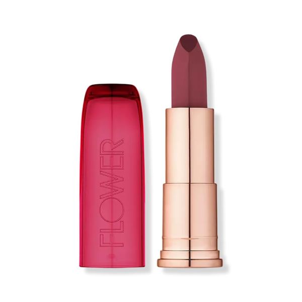 FLOWER BEAUTY Perfect Pout Moisturizing Lipstick - Soothes Lips + Hydrates - Creamy Lip Tint + Natural Looking Shine + Buildable Color - Cruelty-Free + Vegan (Jasmine)