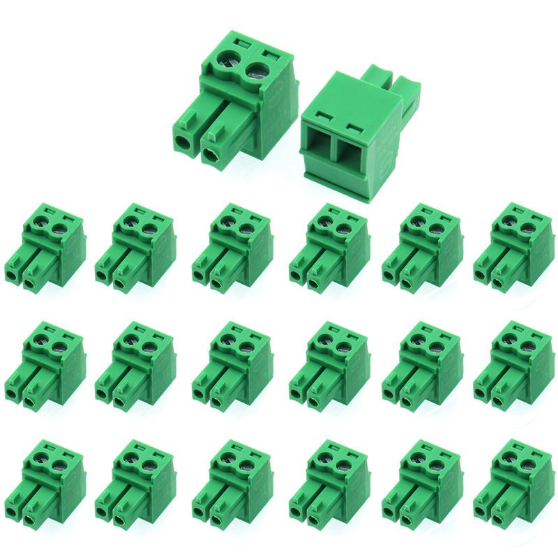 REES52 4-Pin 2.54mm Pitch PCB Terminal Block, 150V 6A Mount Screw