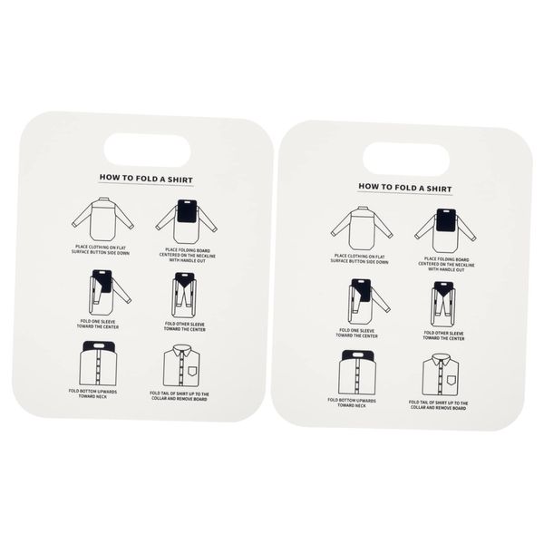 KITANDOVE 2Pcs Shirt Folding Board PP Clothes Folder for Easy Laundry Organization Shirt Cardboard Sheet Garment Folding Tool for Adults Simple Shirt Lining Board