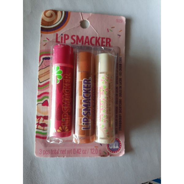 Bonne Bell Lip Smacker Trio Lip Balm Ice Cream Flavors 3 Pack New Old Stock