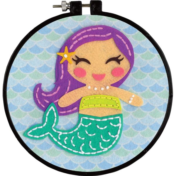 Dimensions Learn-A-Craft Felt Applique Kid's Craft, Mermaid