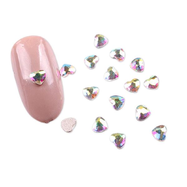 Tabletop Cotton Nail Parts, Inside Heart, 15 Pieces, Popular, 0.2 inch (4 mm), 0.2 inch (6 mm), 0.3 inch (8 mm), Brion, Hologram Decor Parts, Jewelry Parts, Nail Art, Studs, Resin Sealed, DIY, Various Colors (Colored, 0.2 inch (4 mm)