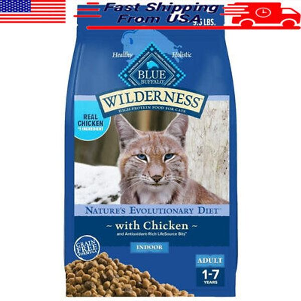 Blue Buffalo Wilderness High-Protein Chicken Cat Food 9.5 Lb Bag Immune Support