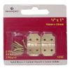 (12 Pack) Pair 5/8" X 1" Solid Brass Hinges With Brads
