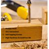 TOPYWMSP Multi Purpose Flat Head Wood Screws, 4x30mm (100pcs), Zinc Galvanized Single Thread