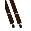 Olata Junior/Children’s Simple Fully Adjustable Elasticated Clip on Y-Shape Braces/Suspenders - 3cm (5-12 Years). Brown
