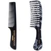 Bablo Pomade Wide Comb (Navy Blue Paisley Pattern) & Comb (Black) Set