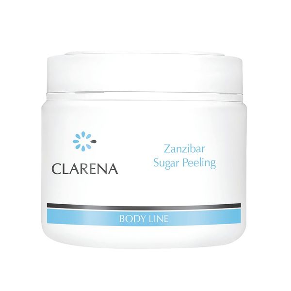 Clarena - Körperpeeling damen Zanzibar Sugar Scrub 500 ml - Mit Real Shea und Avocadoöl - Exfoliating Peeling Körper für trockene Haut - Body scrub peeling anti hornhaut