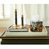 Redouté Floral Lacquer Tissue Box Cover in Black - 1 Each