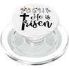 He is Risen Happy Easter He has Risen Cross Jesus Christian PopSockets PopGrip for MagSafe