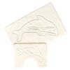 Night Zone Dolphin Nonslip Bath Mat & Pedestal Mat Set, Cream