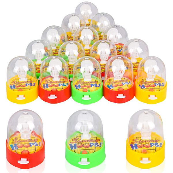 Ulikey 16 Pcs Mini Basketball, Flipper Basketball, Mini Schießspielzeug, Desktop-Kinderspielzeug, Kleines Spielzeug Korbwurf, Kinder Geburtstag Mitgebsel